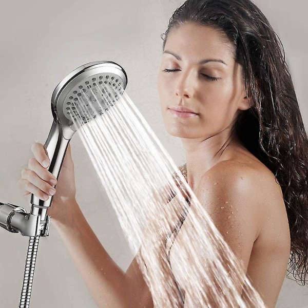 Duschhuvud flexibel duschslang, duschhanddusch med 5 högtryckslägen Vattenbesparing