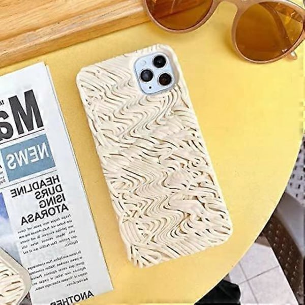 Telefonfodral för iPhone 12 Pro Max, Snyggt Kreativt Nyhet Instant Noodles Telefonfodral, Rolig Simulering 3D Matnudlar Mjuk TPU Silikon Skydd Anti-S