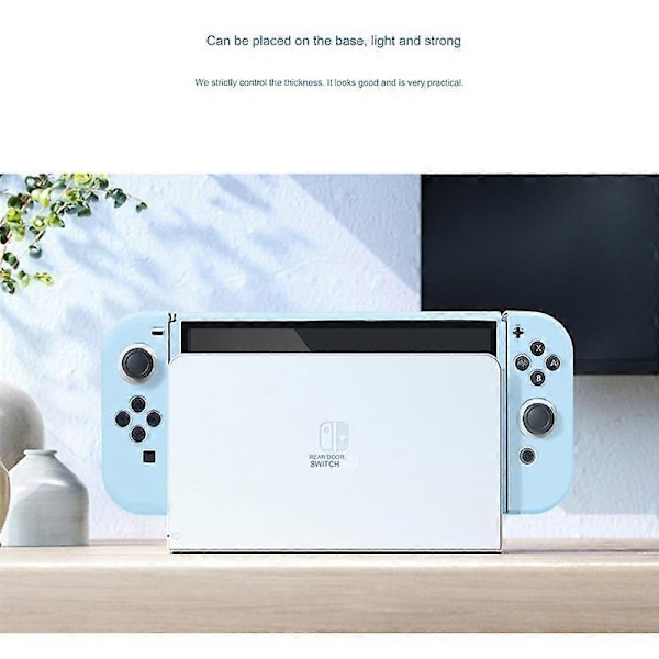 2021 Switch OLED Frostad Delad Skyddande Sleeve, TPU OLED All-Inclusive Mjukt Skal Kan Sättas In I Basen - Gul