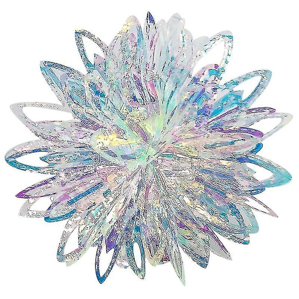 Julglitterande Bikakeboll Folie Takhängande Blomboll Hantverk Hängande Dekoration För Jul Födelsedag Bröllop 2st