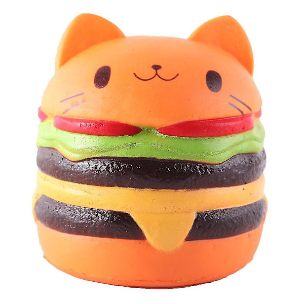 Jättehamburgare katt långsamt stigande leksak, Squishies