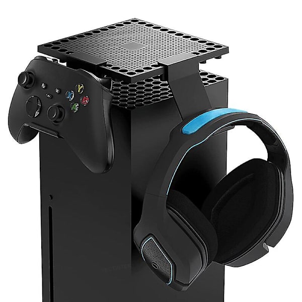 Dammskydd för Xbox Series X-konsol, hörlurskrokar, handkontrollshållare, dammskydd för Xbox Series X-tillbehör, headset-hållare
