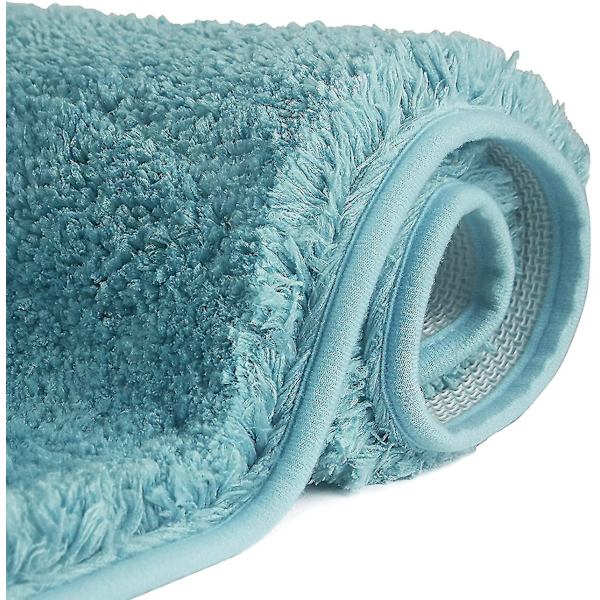 Mikrofiber Shag halkfri badmatta, maskintvättbar golvmatta med mjukt vattenabsorberande mikrofiber