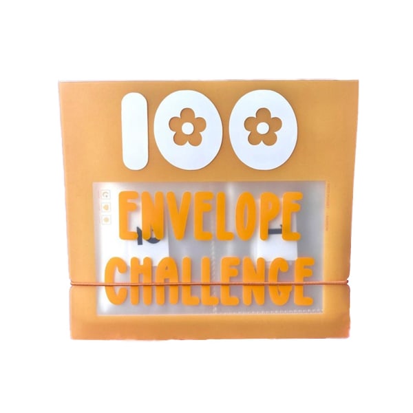 100 konvolutter Cash Stuffing Savings Challenge Perm A5 Perm Sleeve (gul)