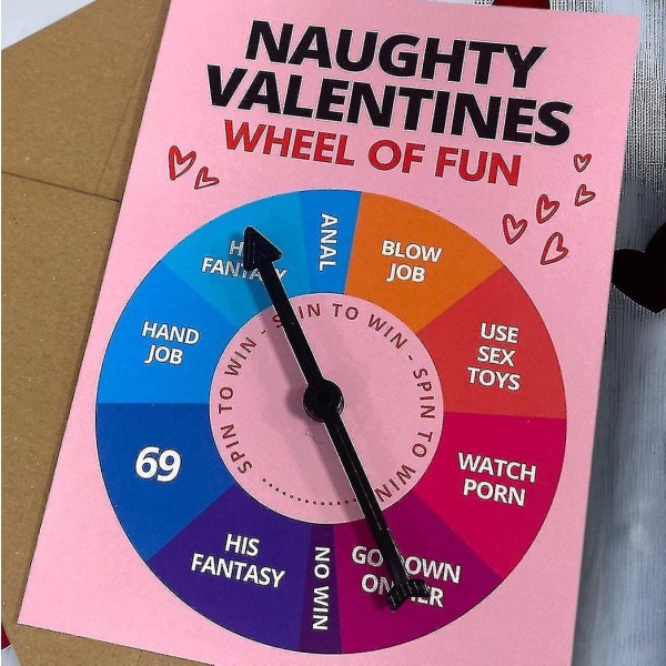 Snurrende kompasshjul gratulasjonskort for par, morsom gave med gratis frakt