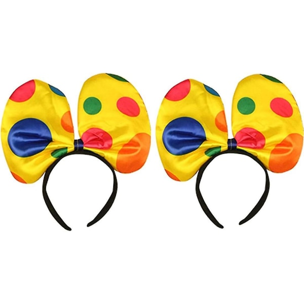 2 Pack Clown-pääpanta, Clown-asun rekvisiitta hiusrenkaat sopivat Halloweeniin, karnevaaliin ja muihin