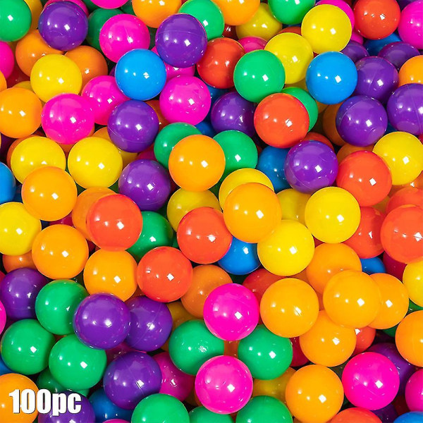 100 st/ set Tjocka mjuka bollar, krosssäkra små havsbollar Barn Barn Baby Nöjespark Leksaksspel（Multicolor）