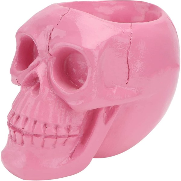 Creative Skull Head -meikkiharjateline/meikkiharjakotelon case / organizer / kynäteline kylpyhuoneeseen, työtasoon, kirjoituspöytään, asuntolaan