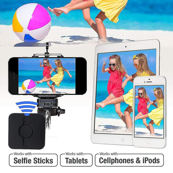 Trådløs fjernkontroll med tau, Bluetooth Selfie-fjernkontroll dørfjernkontroll
