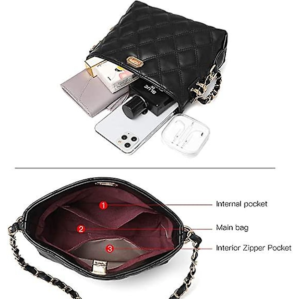 Ghyt Lille Crossbody Taske til Kvinder Punge Mode Læder Letvægts Håndtasker Skuldertaske