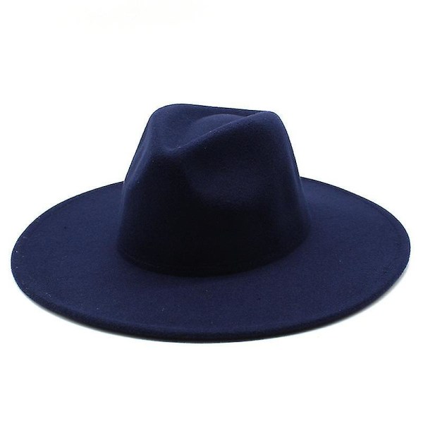 Varmt vinter klassisk bredskygget Fedora hat sort hvid uld hatte mænd kvinder knusbar vinter hat