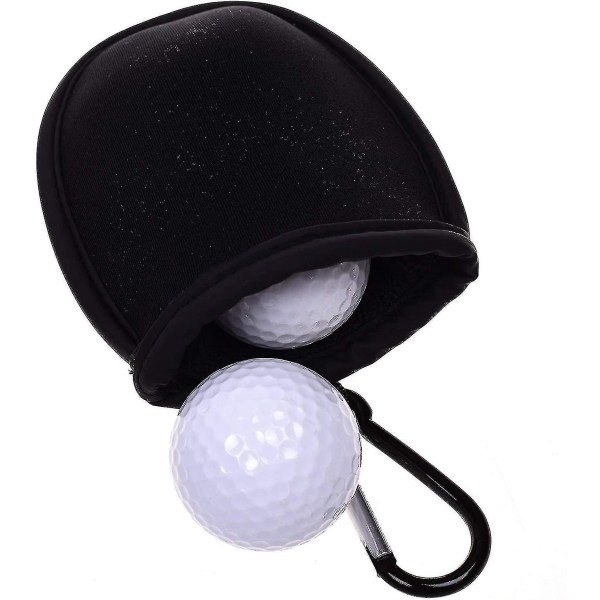 Rensepose til golfbold, bærbar lomme til golfboldvaskerpose 4 stk, sort) Th