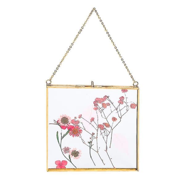Väggmonterad glasram för pressade blommor - Glasram för