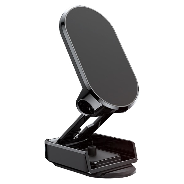Universal 360 rotasjons magnetisk telefonholder Sammenleggbar bilmonteringsstativ Dashboard 2023（Sort）