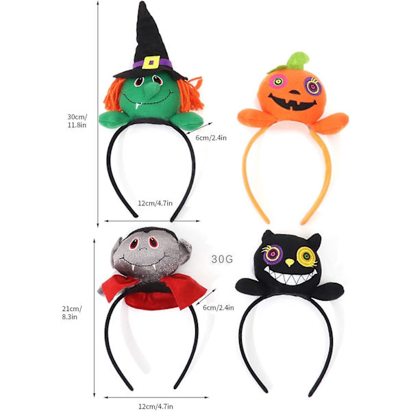 GHYT Halloween Fest Cartoon 3D Dukke Pandebånd Pandebånd Dekoration - Halloween Fest Gunst Cosplay Kjole Hårnål Figur 11stk