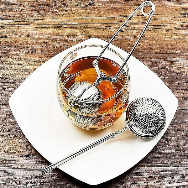 Rostfritt Stål Teinfuser Tångar, 2 Stycken Rostfritt Stål Teinfuser Tångar
