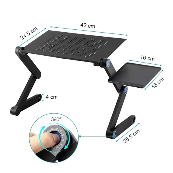 Multi-vinkel laptopstativ kompatibel