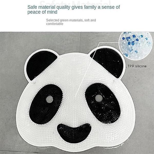 Söt Panda Silikon Massagematta, Duschfot Skrubber Med Sugkopp, Vattenabsorberande Halkskyddad Duschmatta 4035cm