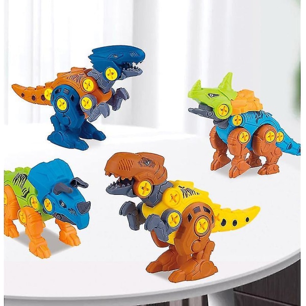 Børns Take Apart Dinosaur Legetøj Diy Dinosaur Byggelegetøjssæt Puslespil Legetøj Gaver til børn (Uden æske)