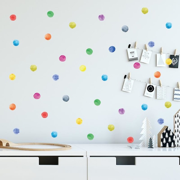 Dots vægklistermærker Posh Polka Dots vægklistermærke til pigers soveværelse legerum