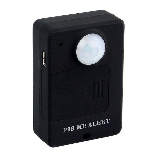 Infraröd sensor Trådlös detektor Gsm högkänsligt säkerhetslarm med EU-kontakt för butikslagerfabrik (svart)