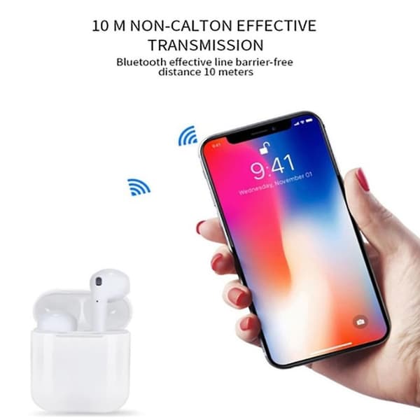 Bluetooth Trådlösa Hörlurar In-Ear Hörlurar För Iphone Android Pärlvit