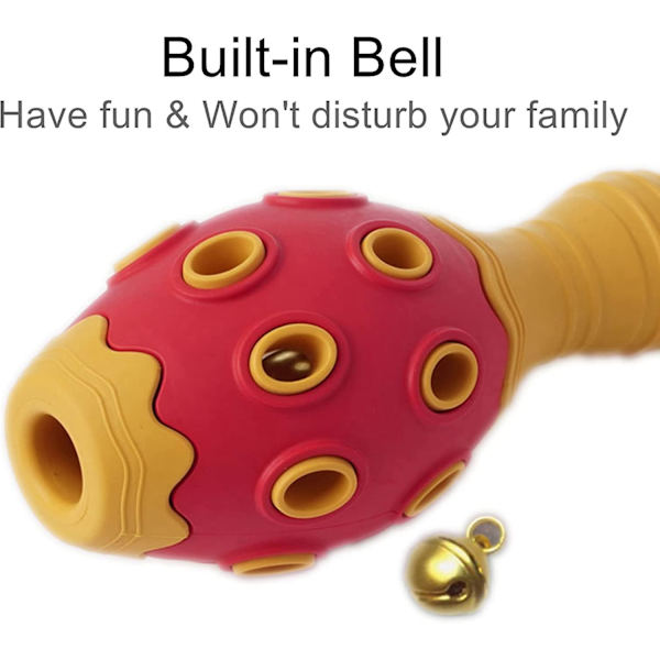 Hundpussel Leksaker För Aggressiva Tuggare, Naturligt Gummi Mat Dispenser Bowling Hund Tuggleksaker, Multifunktionell Vokal Pussel Läcker Bowlingboll Leksaker Fo