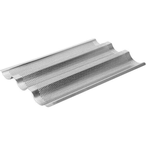 Baguetteform fransk 3 spår fransk bröd bakform baguette vågor bakplåt bröd bakverktyg silver