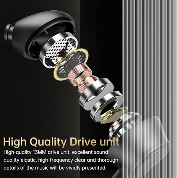 Bluetooth-hörlurar HiFi Stereo, LED Smart Touch Screen Öronproppar, ANC Brusreducerande Öronproppar med Mikrofon, In-Ear Hörlurar för iOS/Android (silver)