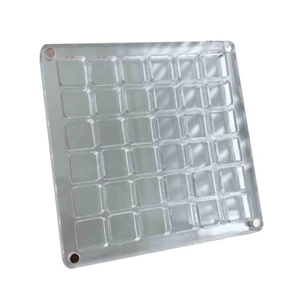 Akryl Magnetisk Seashell Display Box, Organizer Box (36/64/100 rutenett) (36 Grids)