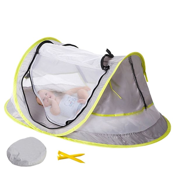 Baby Beach pop-up telt, UPF 50+ beskyttelse solskjerm babytelt med myggnett