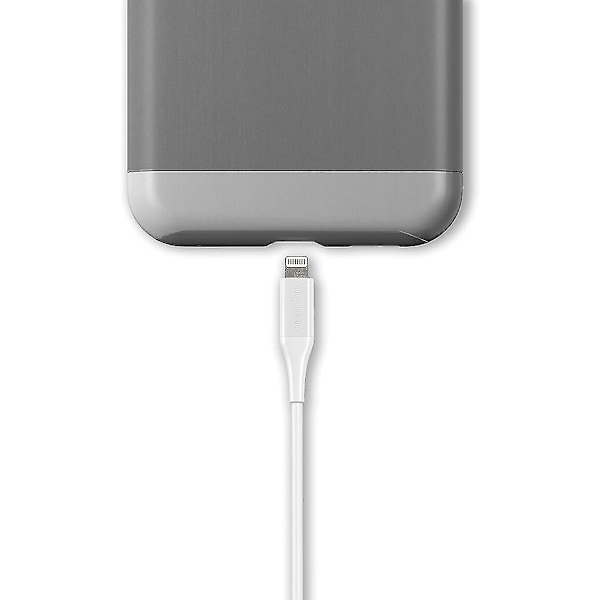 Ladekabel, ABS USB-A til Lightning, MFi-sertifisert, for Apple iPhone, iPad, hvit snngv