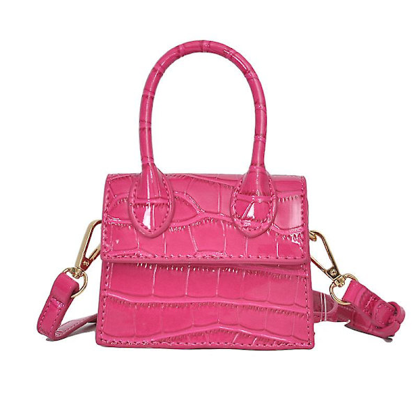 GHYT Dame Mini Tegnebog, Krokodillemønster Mini Taske, Lille Pink
