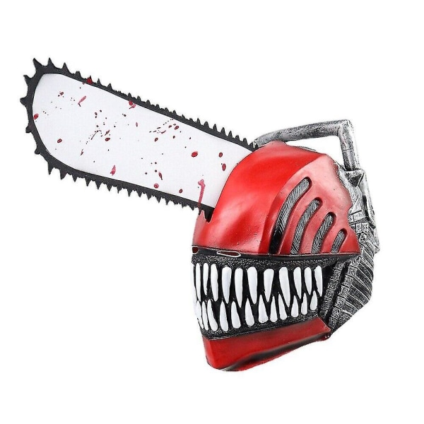 Chainsaw Man Cosplay Mask Kauhukypärä Bloody Pochita Denji Mask Anime koko cover Latex Halloween Party Prop