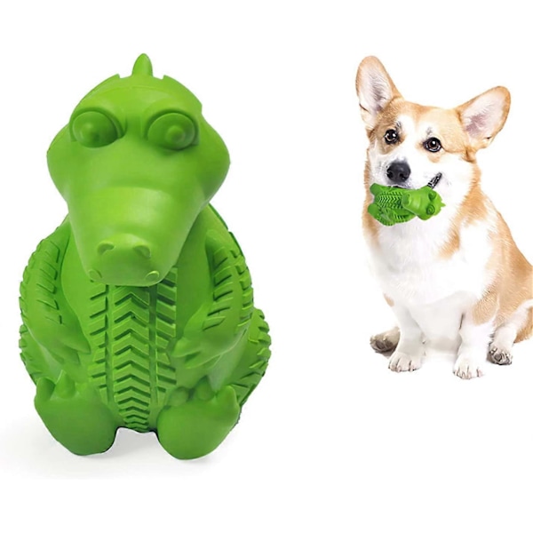 Hundtugggummi i Gummi, Hållbar Hundtandborste med Matläckage för Träning och Tandvård, Interaktiva Hundleksaker för Små/Medelstora Hundar - -