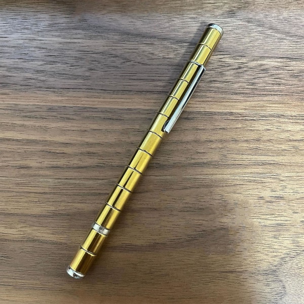 Magnetisk pen, dekompressionsmagnet multifunktionel deformerbar magnet skrivepen (guld)