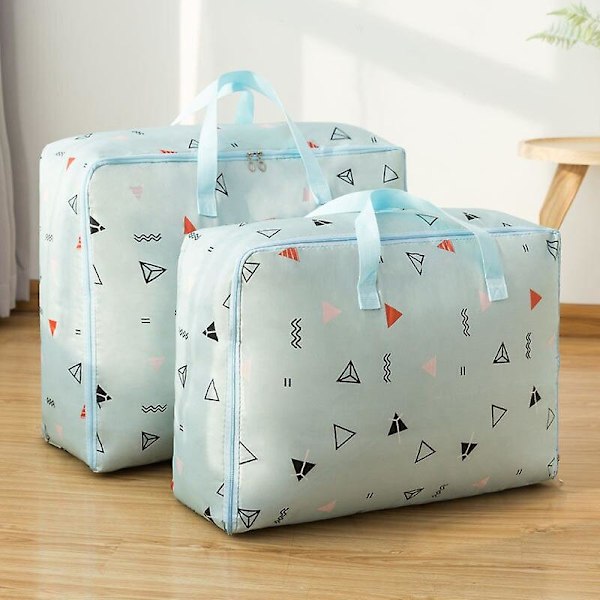 Vattentät Oxford-tyg Quilt Förvaringsväska Quilt Kläder Avslutande Förvaringsväska Tunga Kläder Blommig Förvaringsbagageväska 70CM