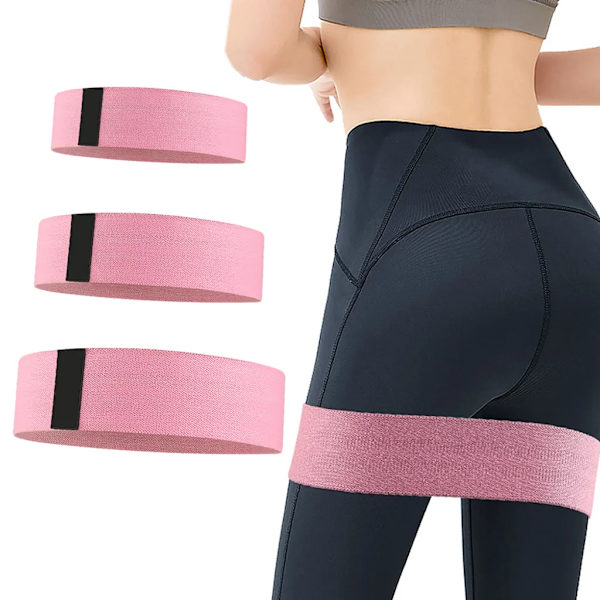 Fitnessband i tyg, hudvänligt motståndsband längd motståndsband för styrketräning, benträning, yoga, (C-kombination)