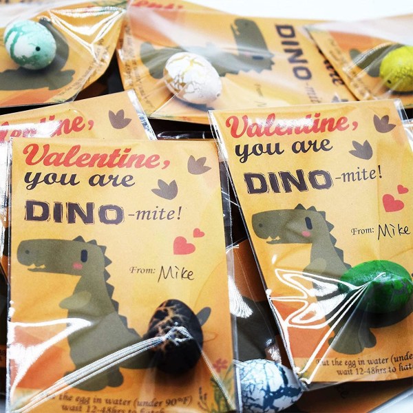 Valentinsdag gaver til børn - 12/24 pakke Dinosaur Egg Hatching Card (12 stk)