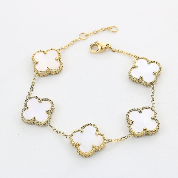 Firkløver Armbånd Dame 18k Guld Armbånd Simpel Design Stil Eksklusivt Smykke/BL