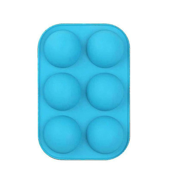 Svart 2 st 6 hål silikonformar bakning halv cirkel bakform diy hantverk tårta muffins Z24402