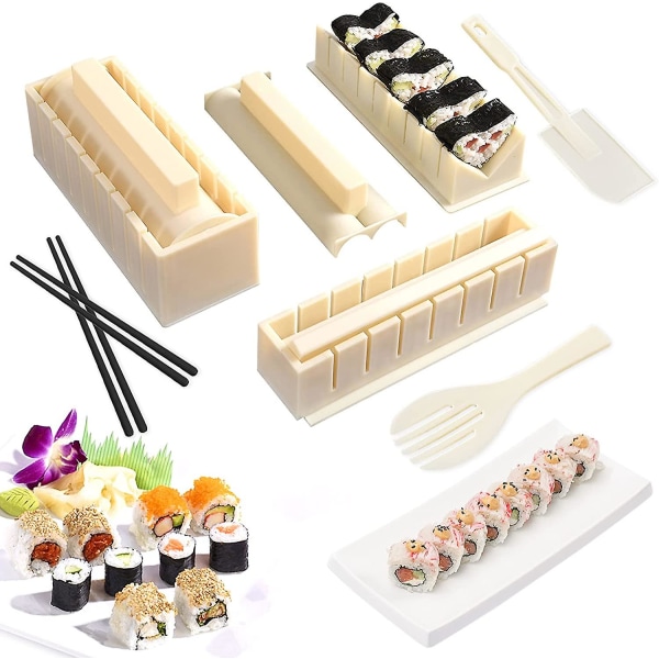 Sushi Making Kit, Sushi Maker, Morsom Sushi Rice Roll DIY verktøysett for nybegynnere