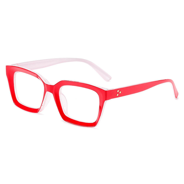 Vintage læsebriller Stilfulde tyk rektangulære kant 0-300 presbyopiske briller