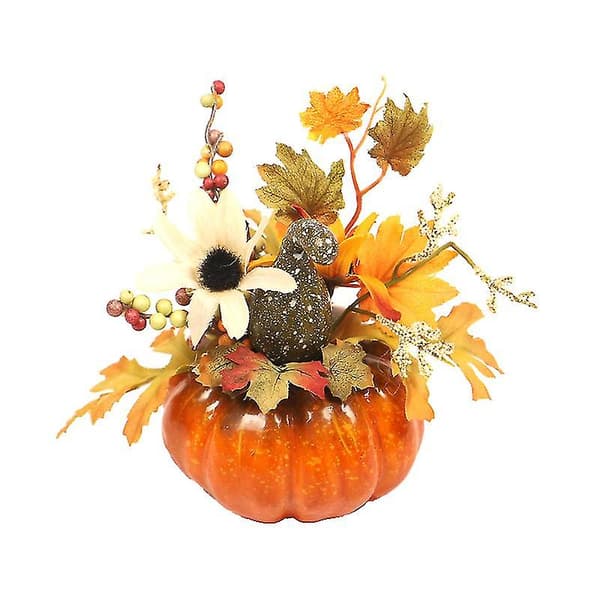 Dekorativ Pumpa Lönnlöv Halloween