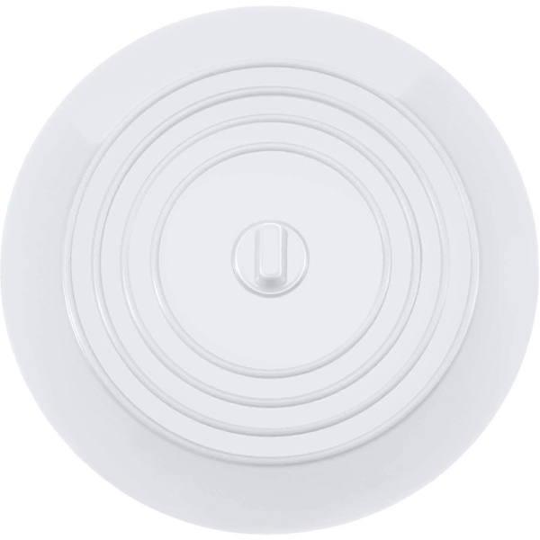 Badkarsplugg i Silikon, Köksho, Universal Avloppsplugg, Diameter 15cm, för Kök, Badrum och Tvättstuga (Vit)