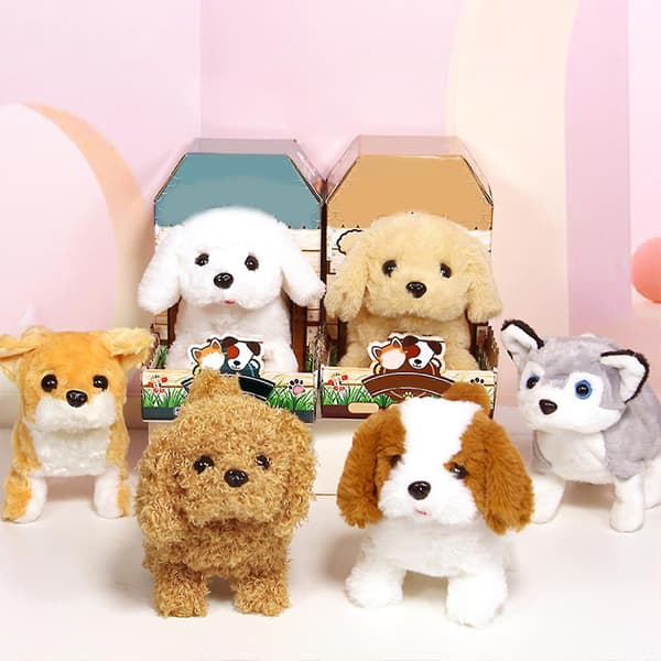 Plush Hundelegetøj Design Sød Smart Simulation Hvalp Plush Legetøj Til Børn - Snngv（A）