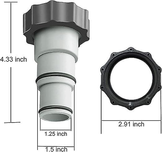 Pool Adapter för Intex Pool Anslutningsset Slangadapter 32-38mm för Poolpumpar