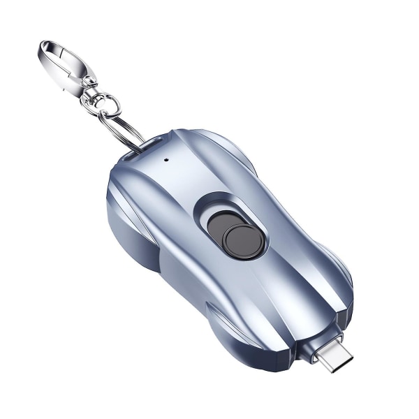 Power Emergency Pod, Bärbar Nyckelring Telefonladdare, Mini Nyckelring Bärbar Laddare För Type-c - Snngv（silvery）