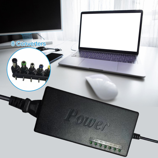 Laptop-strömadapter 96w 8-omvandlare 12-24v justerbar EU-kontakt Hög effekt Bärbar universell notebook Ultrabook-laddare Datortillbehör - Snngv
