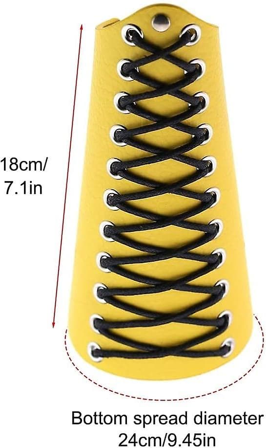 2-pack läderarmskydd, medeltida rustning handledsskydd handledsskydd för män kvinnor (gul)